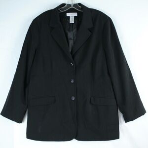 Sag Harbor Stretch Black Blazer Womens Size 16